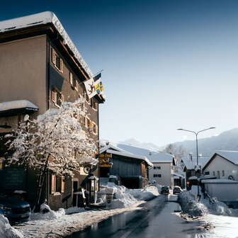 Das Gasthaus Alte Post im Winter