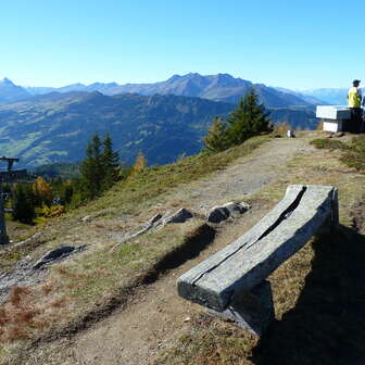 Aussichtspunkt Bergstation Sesselbahn Feldis-Mutta