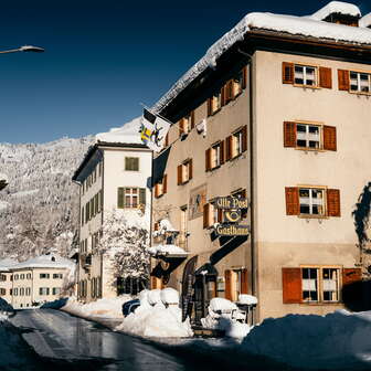 Das Gasthaus Alte Post im Winter